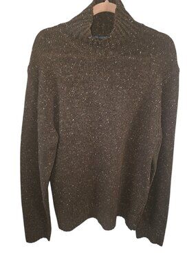 Slate & Stone Brown Donegal Mockneck Sweater